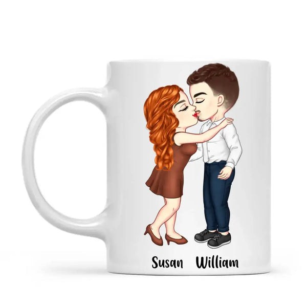 Romantic Embrace-Customizable Couple Mug