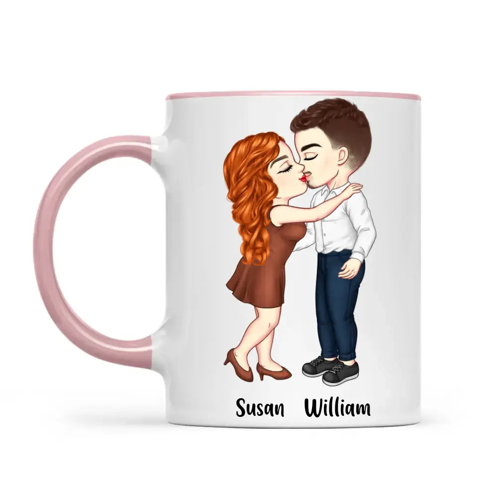 Romantic Embrace-Customizable Couple Mug