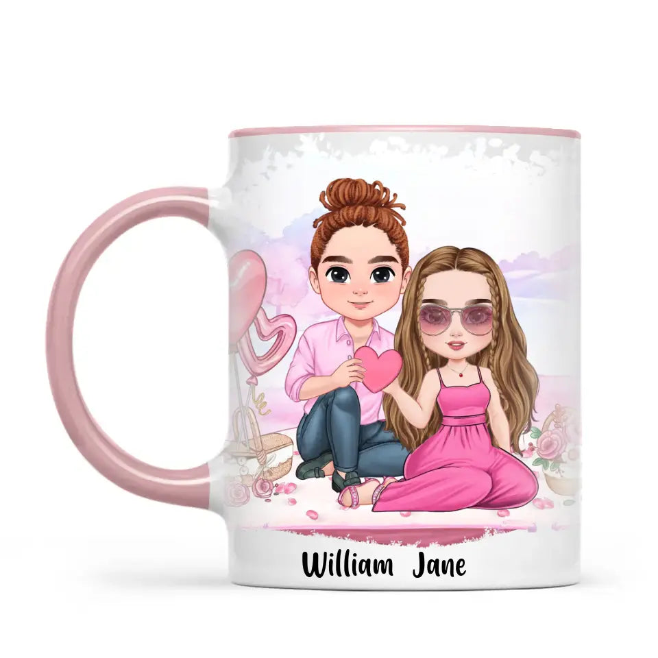 Heartfelt Connection: Customizable Couple Mug
