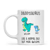 Personalised Daddysaurus Mug - Custom Dinosaur Dad Mug with Kids Names - Father’s Day Gift - Cute Personalised Coffee Cup for Dad