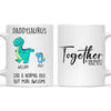 Personalised Daddysaurus Mug - Custom Dinosaur Dad Mug with Kids Names - Father’s Day Gift - Cute Personalised Coffee Cup for Dad