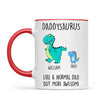 Personalised Daddysaurus Mug - Custom Dinosaur Dad Mug with Kids Names - Father’s Day Gift - Cute Personalised Coffee Cup for Dad