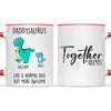Personalised Daddysaurus Mug - Custom Dinosaur Dad Mug with Kids Names - Father’s Day Gift - Cute Personalised Coffee Cup for Dad