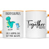 Personalised Daddysaurus Mug - Custom Dinosaur Dad Mug with Kids Names - Father’s Day Gift - Cute Personalised Coffee Cup for Dad