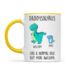 Personalised Daddysaurus Mug - Custom Dinosaur Dad Mug with Kids Names - Father’s Day Gift - Cute Personalised Coffee Cup for Dad