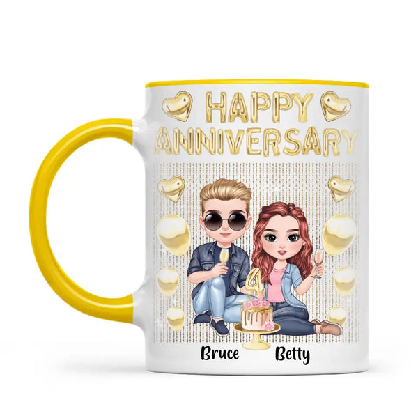 Personalised Anniversary Mug – Fully Customisable for Any Couple