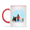 Personalised Pet Lover Mug - Custom Name & Design - Woman with Cats & Dogs - Fully Customisable - 11oz Ceramic Mug - NZ Made