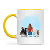 Personalised Pet Lover Mug - Custom Name & Design - Woman with Cats & Dogs - Fully Customisable - 11oz Ceramic Mug - NZ Made