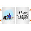 Personalised Dad & Kids Pet Mug - Custom Name & Design - Father with Children & Pets - Fully Customisable - 11oz Ceramic Mug - NZ Made