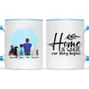 Personalised Dad & Kids Pet Mug - Custom Name & Design - Father with Children & Pets - Fully Customisable - 11oz Ceramic Mug - NZ Made