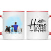 Personalised Dad & Kids Pet Mug - Custom Name & Design - Father with Children & Pets - Fully Customisable - 11oz Ceramic Mug - NZ Made