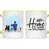 Personalised Dad & Kids Pet Mug - Custom Name & Design - Father with Children & Pets - Fully Customisable - 11oz Ceramic Mug - NZ Made