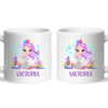 Personalised with Name, Mermaid Kids Mug – Customised Magical Under the Sea Cup for Children – Available in 11oz, 6oz & Enamel Options