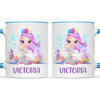 Personalised with Name, Mermaid Kids Mug – Customised Magical Under the Sea Cup for Children – Available in 11oz, 6oz & Enamel Options