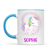 Personalised Unicorn Mug - Custom Name Kids Cup - Magical Rainbow Unicorn Theme - Ceramic or Enamel - 11oz, 6oz, or Camping Mug - NZ Made