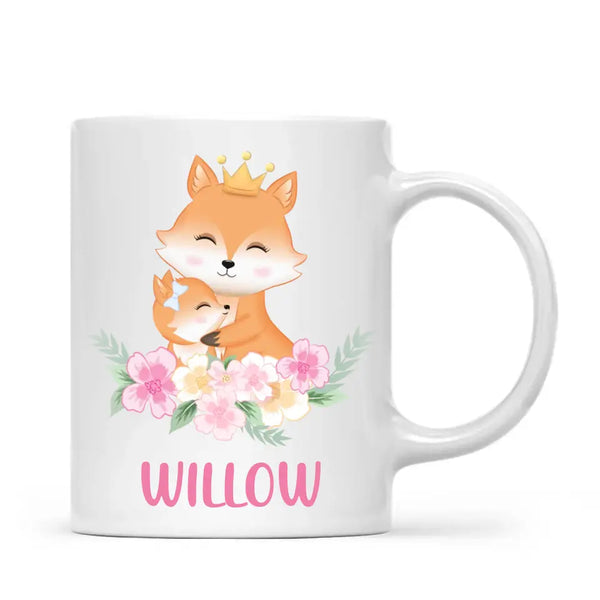 Royal Fox Family-Personalised Kids Mug