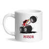Personalised with Name, Red Monster Truck Kids Mug – Customised Off-Road Big Wheels Cup for Children – Available in 11oz, 6oz & Enamel Options