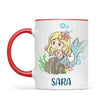 Personalised Mermaid Mug - Custom Name Kids Cup - Underwater Ocean Theme - Ceramic or Enamel - 11oz, 6oz, or Camping Mug - NZ Made