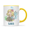 Personalised Mermaid Mug - Custom Name Kids Cup - Underwater Ocean Theme - Ceramic or Enamel - 11oz, 6oz, or Camping Mug - NZ Made