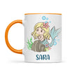 Personalised Mermaid Mug - Custom Name Kids Cup - Underwater Ocean Theme - Ceramic or Enamel - 11oz, 6oz, or Camping Mug - NZ Made
