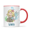 Personalised Mermaid Mug - Custom Name Kids Cup - Underwater Ocean Theme - Ceramic or Enamel - 11oz, 6oz, or Camping Mug - NZ Made
