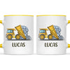 Personalised Dump Truck Mug - Custom Name Kids Cup - Construction Vehicle Theme - Ceramic or Enamel - 11oz, 6oz, or Camping Mug - NZ Made