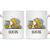 Personalised Dump Truck Mug - Custom Name Kids Cup - Construction Vehicle Theme - Ceramic or Enamel - 11oz, 6oz, or Camping Mug - NZ Made
