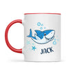 Personalised Shark Mug - Custom Name Kids Cup - Fun Ocean Shark Design - 11oz or 6oz - NZ Made