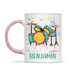 Personalised Drum Set Mug - Custom Name Kids Cup - Music Lover Gift - Ceramic or Enamel - 11oz, 6oz, or Camping Mug - NZ Made