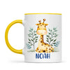 Personalised Giraffe Mug - Custom Name Kids Cup - Safari Animal Theme - Ceramic or Enamel - 11oz, 6oz, or Camping Mug - NZ Made