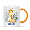 Personalised Giraffe Mug - Custom Name Kids Cup - Safari Animal Theme - Ceramic or Enamel - 11oz, 6oz, or Camping Mug - NZ Made