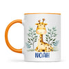 Personalised Giraffe Mug - Custom Name Kids Cup - Safari Animal Theme - Ceramic or Enamel - 11oz, 6oz, or Camping Mug - NZ Made