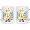 Personalised Giraffe Mug - Custom Name Kids Cup - Safari Animal Theme - Ceramic or Enamel - 11oz, 6oz, or Camping Mug - NZ Made