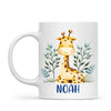 Personalised Giraffe Mug - Custom Name Kids Cup - Safari Animal Theme - Ceramic or Enamel - 11oz, 6oz, or Camping Mug - NZ Made
