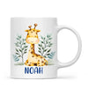 Personalised Giraffe Mug - Custom Name Kids Cup - Safari Animal Theme - Ceramic or Enamel - 11oz, 6oz, or Camping Mug - NZ Made