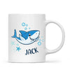 Personalised Shark Mug - Custom Name Kids Cup - Fun Ocean Shark Design - 11oz or 6oz - NZ Made