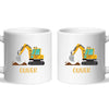 Personalised Digger Mug - Custom Name Kids Cup - Excavator Construction Theme - Ceramic or Enamel - 11oz, 6oz, or Camping Mug - NZ Made