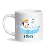 Personalised Penguin & Polar Bear Mug - Custom Name Kids Cup - Cute Arctic Animal Friends Design - 11oz or 6oz - NZ Made
