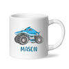 Personalised Shark Monster Truck Mug - Custom Name Kids Cup - 11oz or 6oz - Fun Blue Design - NZ Made