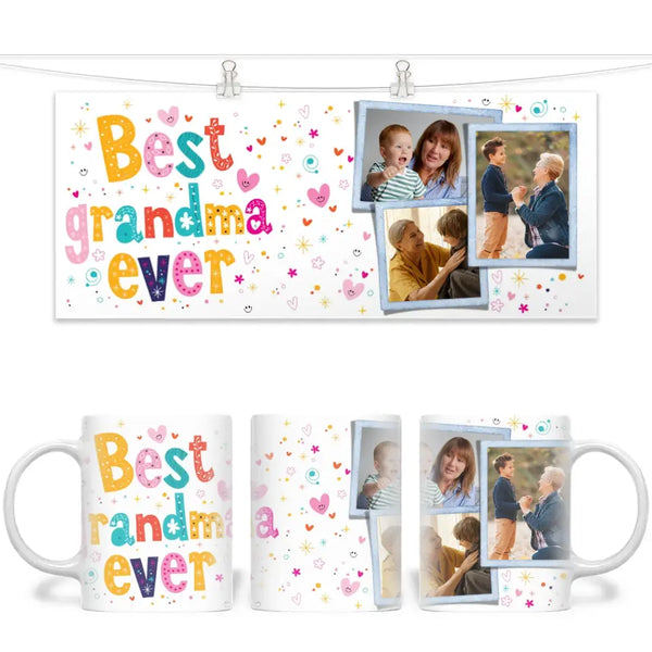 Best Grandma Ever Personalised Photo Mug