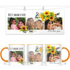 Personalised Best Mom Ever Photo Collage Mug with Sunflowers - Custom Photo Gift for Mum - 11oz - NZ Made