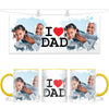 Personalised I Love Dad Photo Mug - Custom Photo Gift for Dad - Father’s Day, Birthday, Christmas - 11oz Ceramic - NZ Made