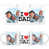 Personalised I Love Dad Photo Mug - Custom Photo Gift for Dad - Father’s Day, Birthday, Christmas - 11oz Ceramic - NZ Made
