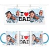 Personalised I Love Dad Photo Mug - Custom Photo Gift for Dad - Father’s Day, Birthday, Christmas - 11oz Ceramic - NZ Made