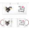 Personalised Cat Lovers Mug - Heart Frame Photo & My Best Friend Quote - Custom Pet Gift - 11oz Ceramic - NZ Made