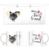 Personalised Cat Lovers Mug - Heart Frame Photo & My Best Friend Quote - Custom Pet Gift - 11oz Ceramic - NZ Made