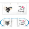 Personalised Cat Lovers Mug - Heart Frame Photo & My Best Friend Quote - Custom Pet Gift - 11oz Ceramic - NZ Made