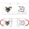 Personalised Cat Lovers Mug - Heart Frame Photo & My Best Friend Quote - Custom Pet Gift - 11oz Ceramic - NZ Made