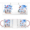2 Photo Splash Frame Personalised Mug - Custom Couples Photo Gift - 11oz Ceramic - NZ Made