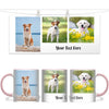 Personalised 3-Photo Collage Mug with Custom Text - Custom Gift for Family & Pet Lovers - 11oz Ceramic - NZ Made